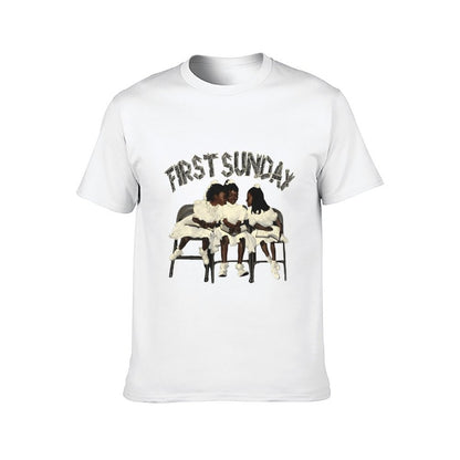 Inkmay Casual Cotton T-shirt First Sunday Girls In White Dresses Unisex T-shirtAllDay EasyWear T-Shirt