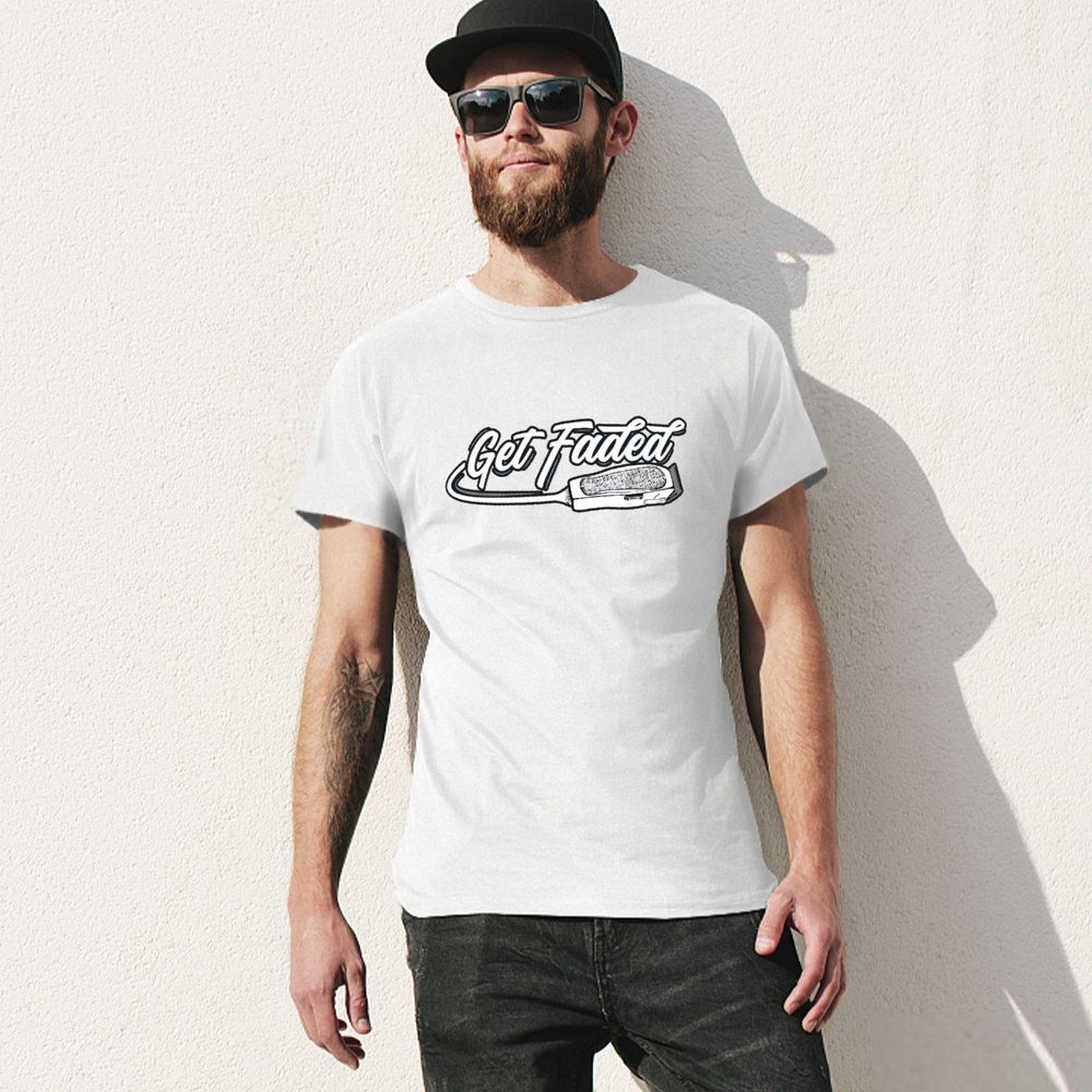 Inkmay Casual  Cotton T-shirt Get Faded Razor Blade Design Artwork Unisex T-shirtCotton Men¡¯s / Women¡¯s / Youth T-Shirt