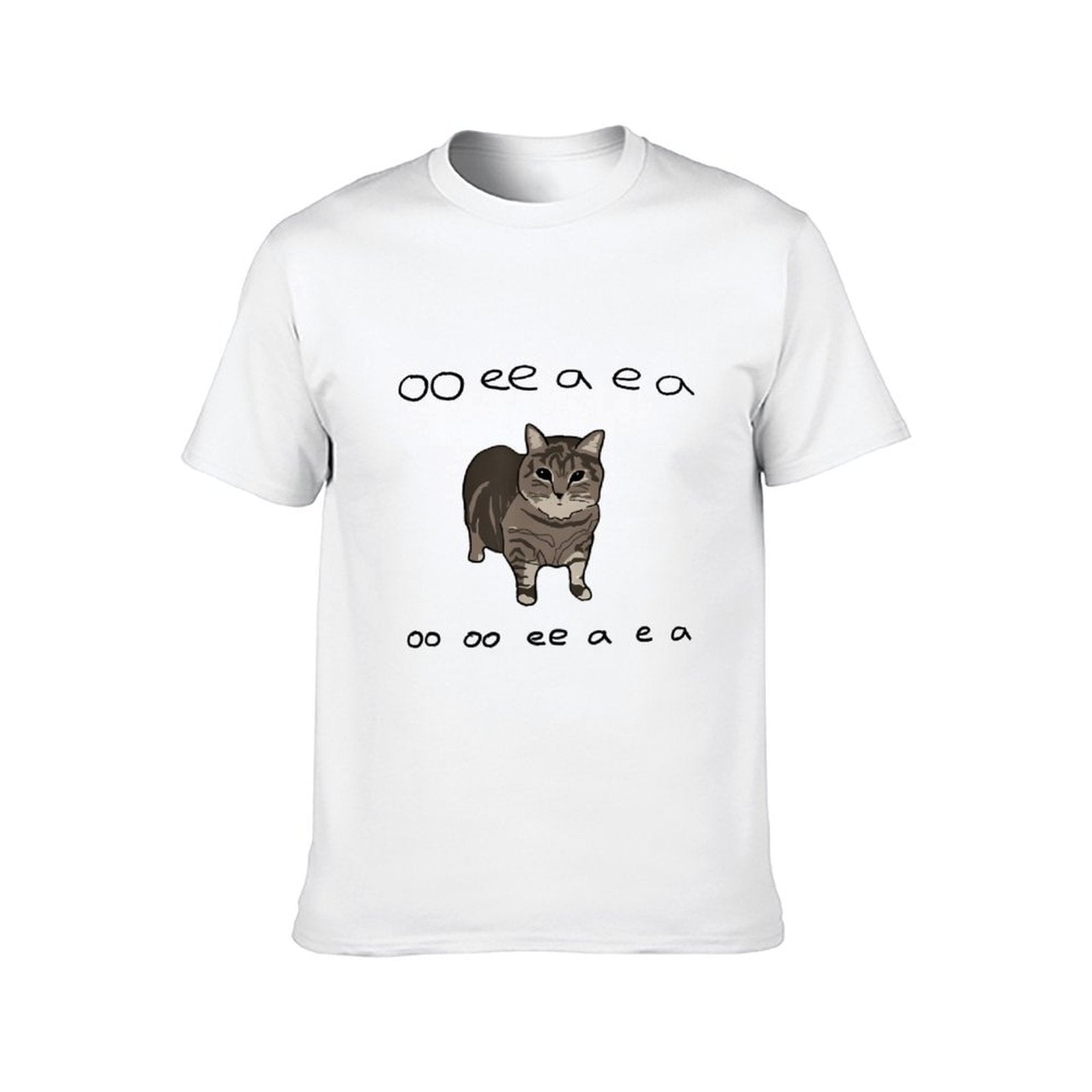Inkmay Casual Cotton T-shirt Cat With Brown And Gray Fur Unisex T-shirtMidweight Classic T-Shirt