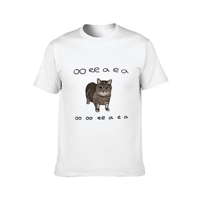 Inkmay Casual Cotton T-shirt Cat With Brown And Gray Fur Unisex T-shirtMidweight Classic T-Shirt