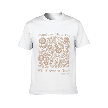 Inkmay Casual Cotton T-shirt Solid Beige Background No Patterns Unisex T-shirtMen¡¯s / Women¡¯s / Youth StreetLine T-Shirt