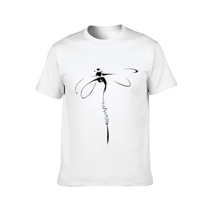 Inkmay Casual Cotton T-shirt Abstract Geometric Design With Black Shapes Unisex T-shirtMen¡¯s / Women¡¯s / Youth Everyday T-Shirt