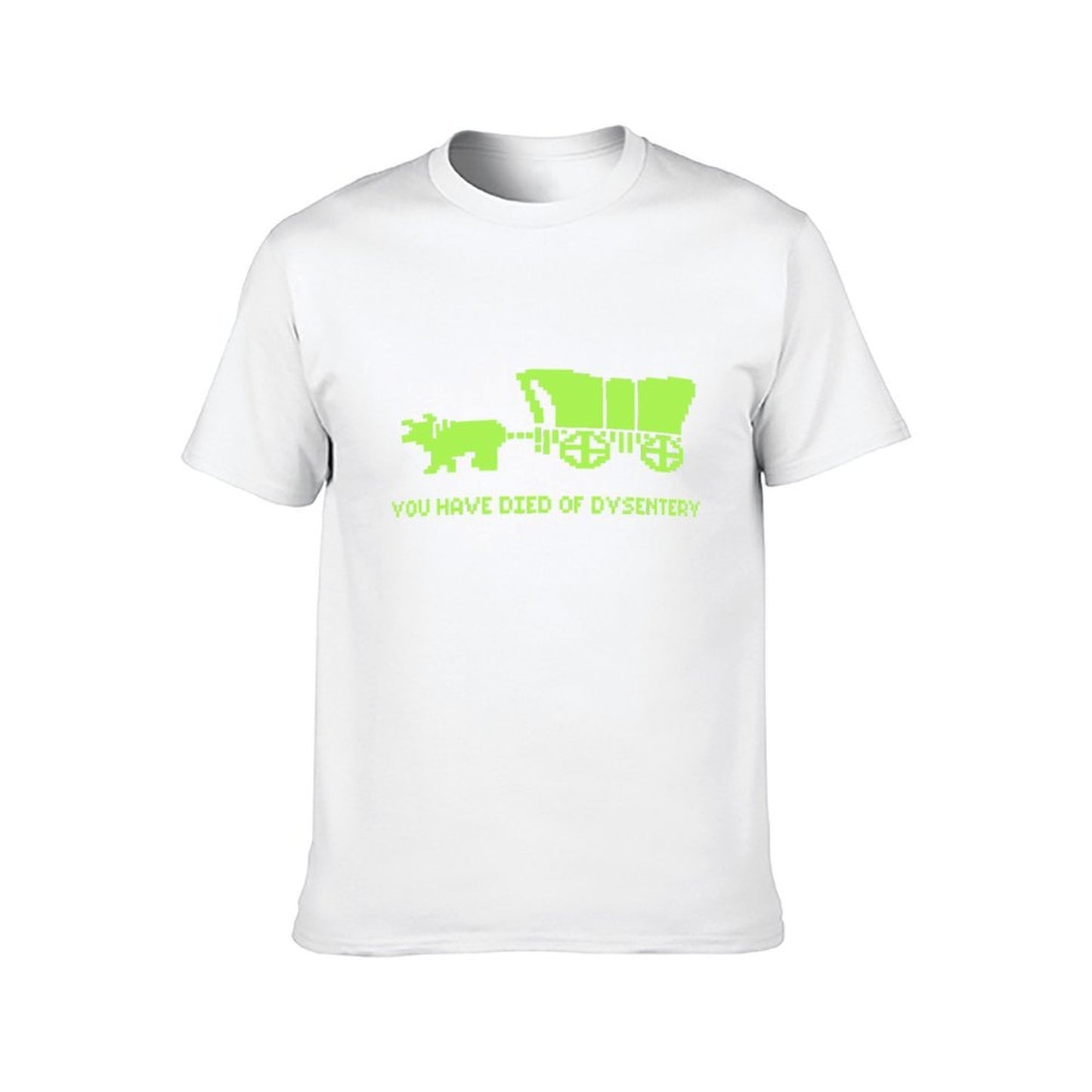 Inkmay Casual Cotton T-shirt Bright Green Background With Abstract Design Unisex T-shirtTrueComfort Crisp Print T-Shirt
