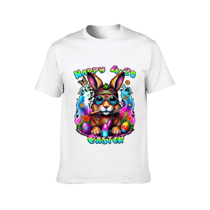 Inkmay Casual  Cotton T-shirt Happy 4 20 Easter Bunny Design Unisex T-shirtCoreLine ActiveStyle T-Shirt