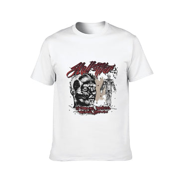Inkmay Casual Cotton T-shirt Anatomical Artwork With Skull And Muscles Unisex T-shirt