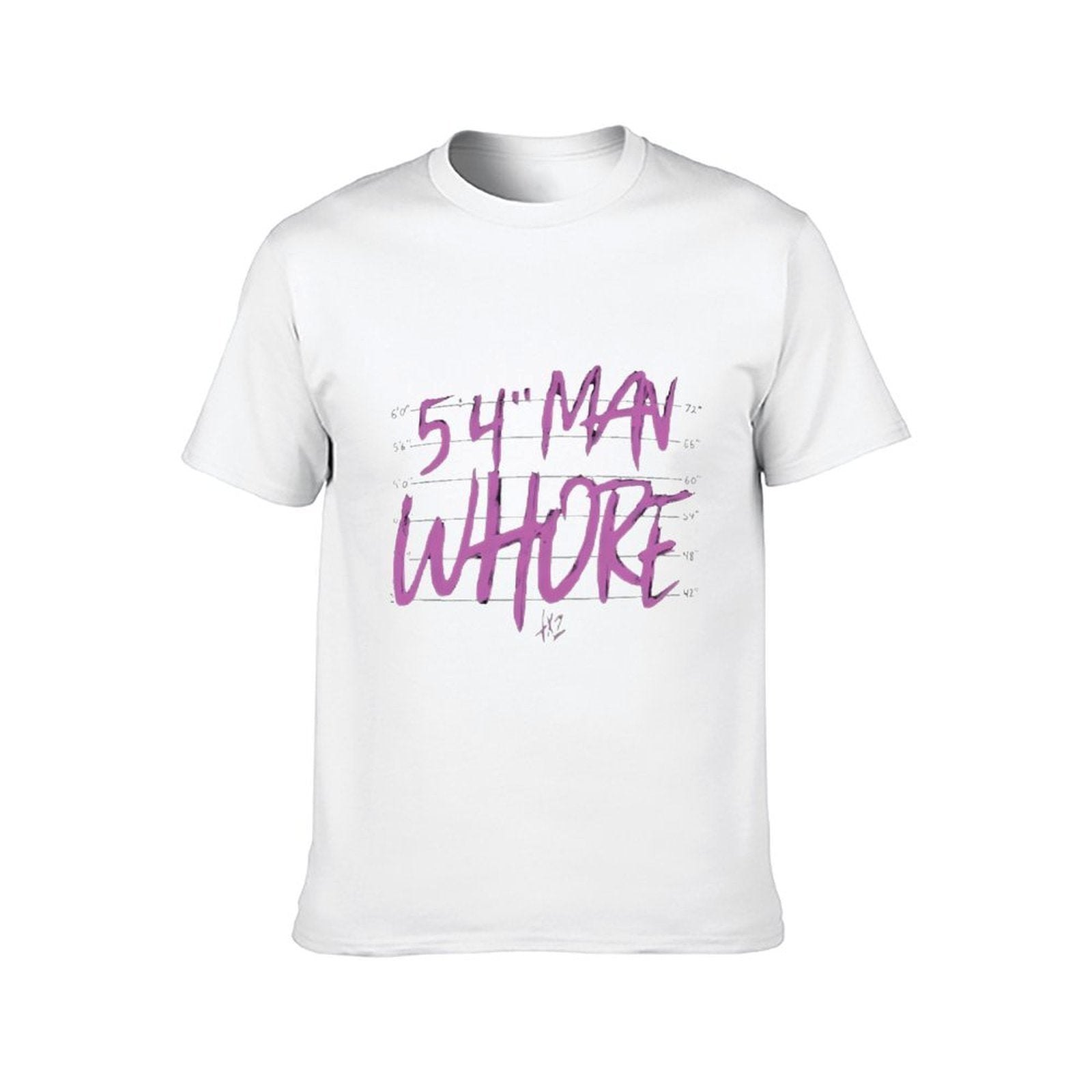 Inkmay Casual Cotton T-shirt Purple Text On Black Background Art Unisex T-shirtSoftstyle Crewneck T-Shirt