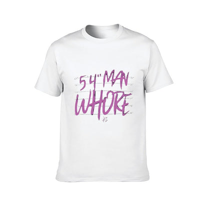 Inkmay Casual Cotton T-shirt Purple Text On Black Background Art Unisex T-shirtSoftstyle Crewneck T-Shirt