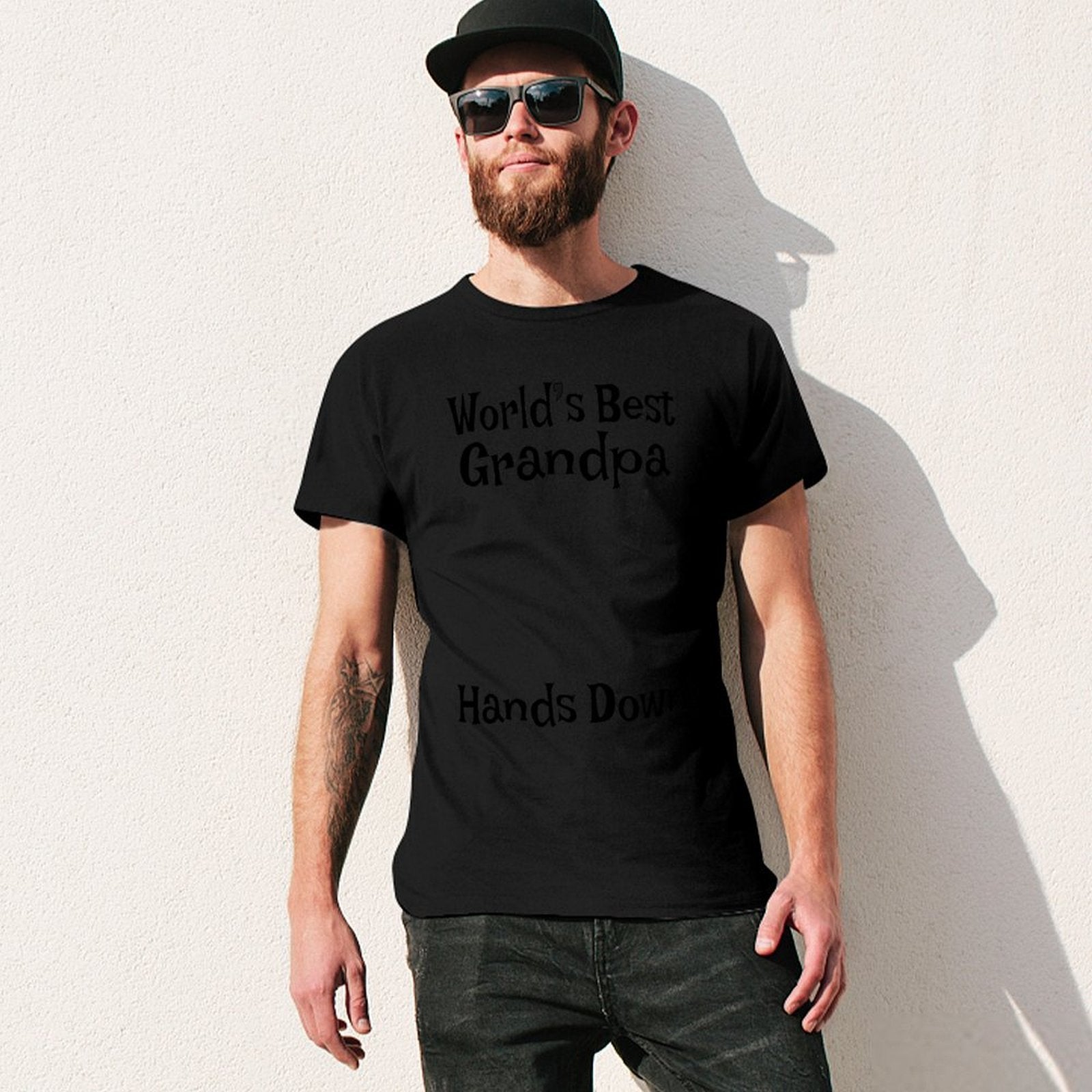 Inkmay Casual  Cotton T-shirt Black And White Horizontal Stripes Pattern Unisex T-shirtDesign-Your-Own Eco / Sustainable T-Shirt