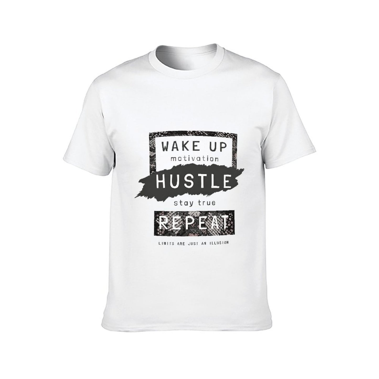 Inkmay Casual Cotton T-shirt Wake Up Hustle Stay True Repeat Unisex T-shirt