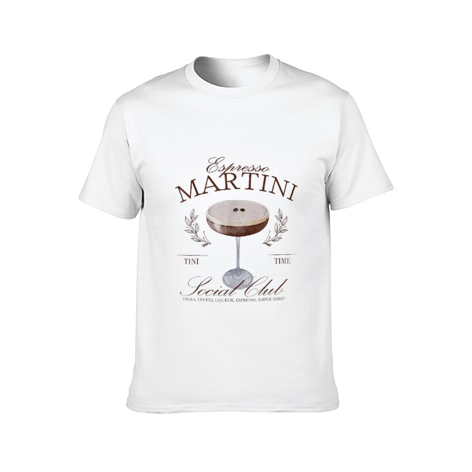 Inkmay Casual  Cotton T-shirt Espresso Martini Cocktail In Glassware Design Unisex T-shirtEssentialFit LooseFit T-Shirt