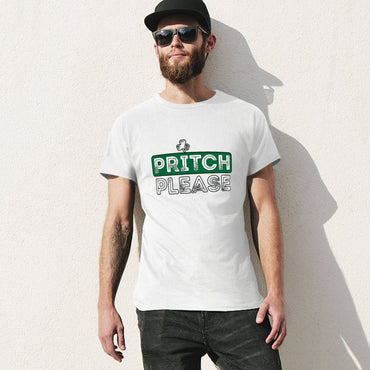 Inkmay Casual  Cotton T-shirt Green Background With White Text Pritch Unisex T-shirtWrinkle-Free TrueComfort T-Shirt