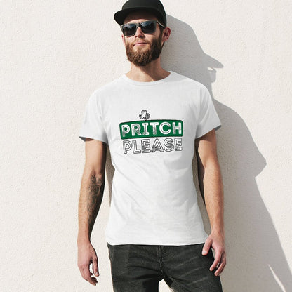 Inkmay Casual  Cotton T-shirt Green Background With White Text Pritch Unisex T-shirtWrinkle-Free TrueComfort T-Shirt