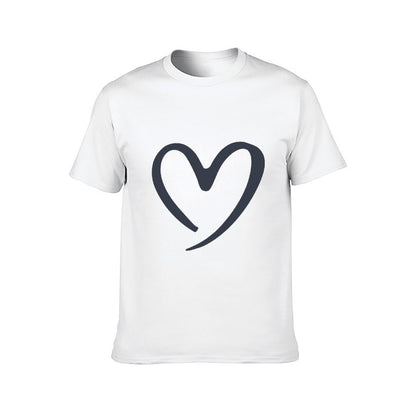 Inkmay Casual Cotton T-shirt Solid Navy Background With White Square Unisex T-shirtMade-to-Order Midweight T-Shirt