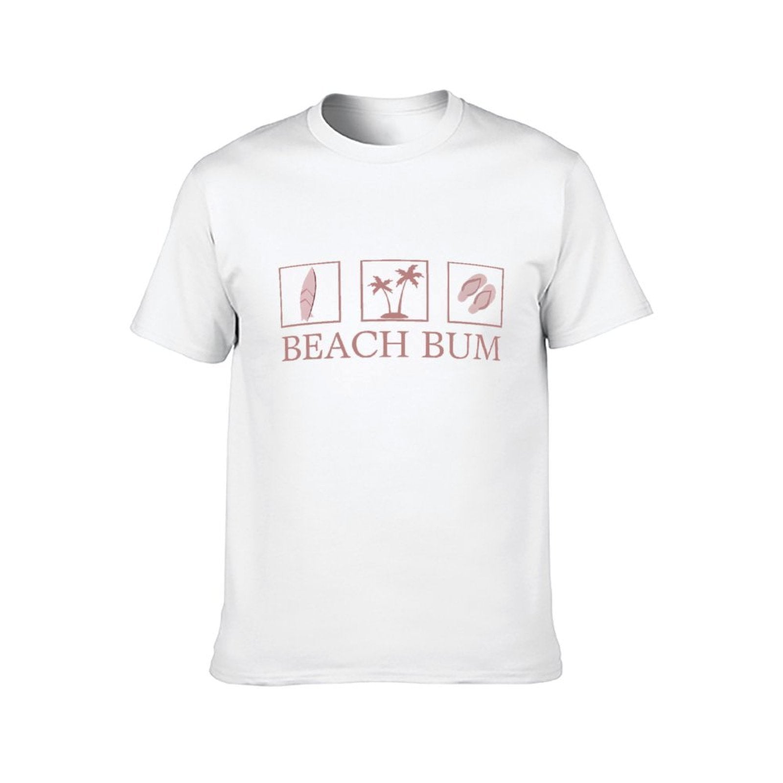 Inkmay Casual Cotton T-shirt Beach Bum Logo With Icons Unisex T-shirtSoftFeel Timeless T-Shirt