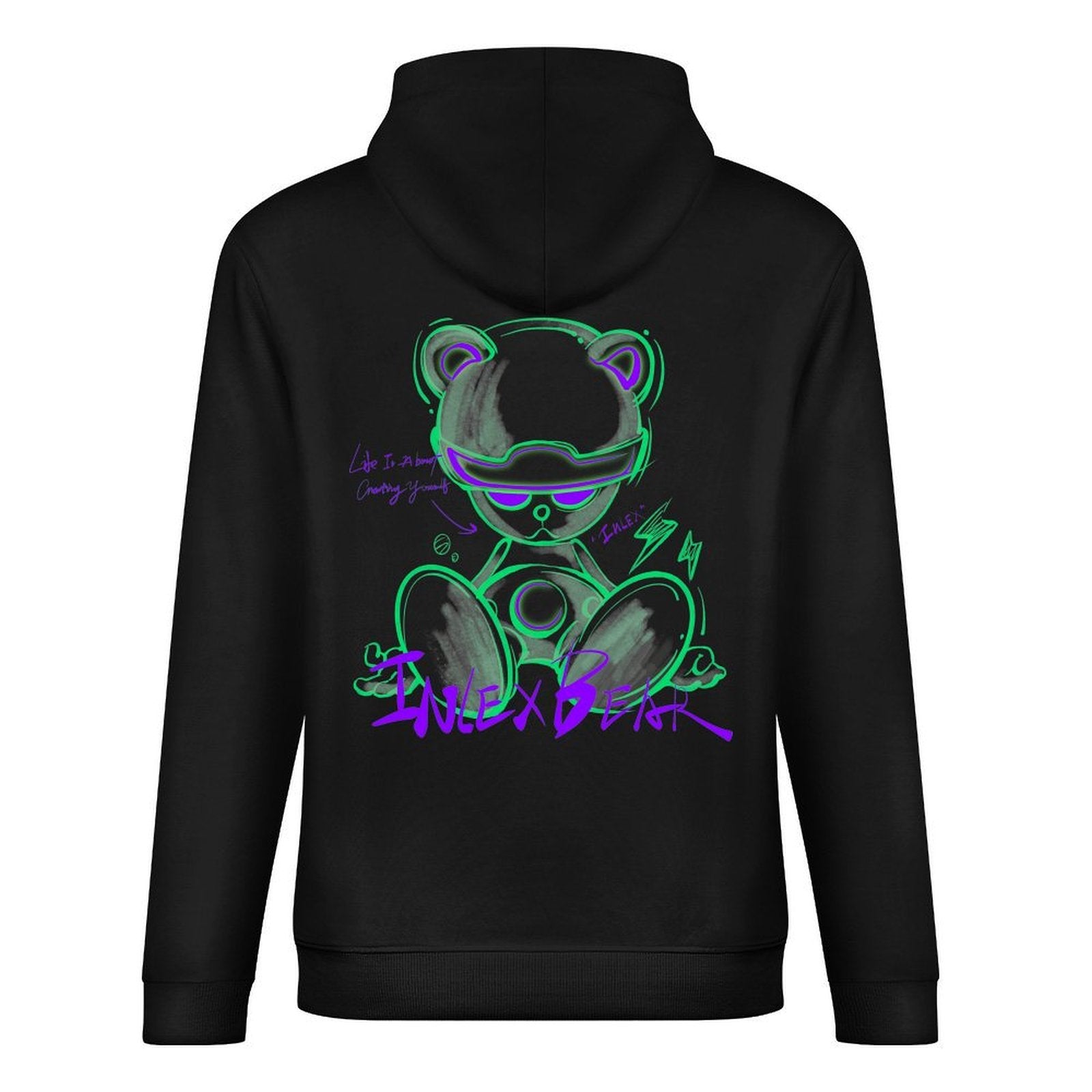 Inlex bear hooded pocket sweatshirt with back detailSoftTouch FundraisingHoodie