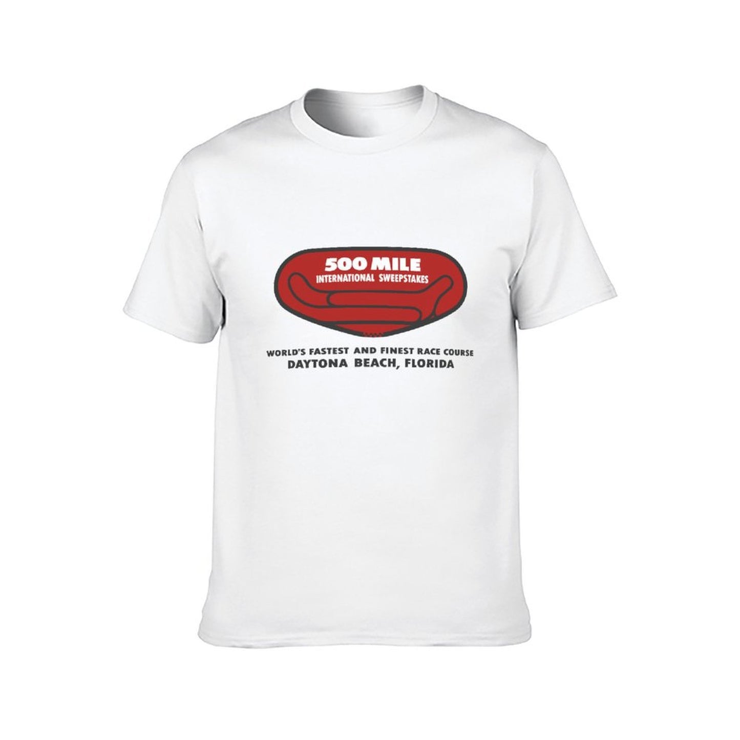 Inkmay Casual Cotton T-shirt Red Oval With Text Inside Unisex T-shirtSoftFeel EasyWear T-Shirt