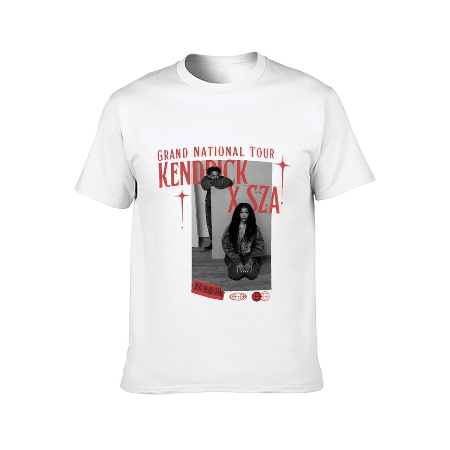 Inkmay Casual Cotton T-shirt Drick X Sza Collaboration Poster Art Unisex T-shirt