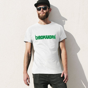 Inkmay Casual  Cotton T-shirt Solid Green Background No Pattern Prints Unisex T-shirt