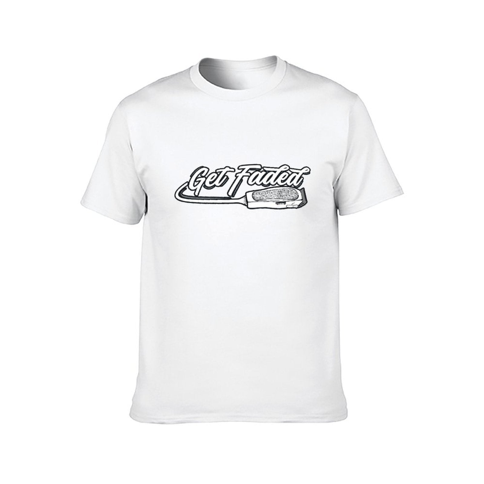 Inkmay Casual  Cotton T-shirt Get Faded Razor Blade Design Artwork Unisex T-shirtModern CityStyle T-Shirt