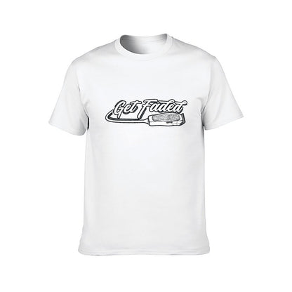 Inkmay Casual  Cotton T-shirt Get Faded Razor Blade Design Artwork Unisex T-shirtModern CityStyle T-Shirt