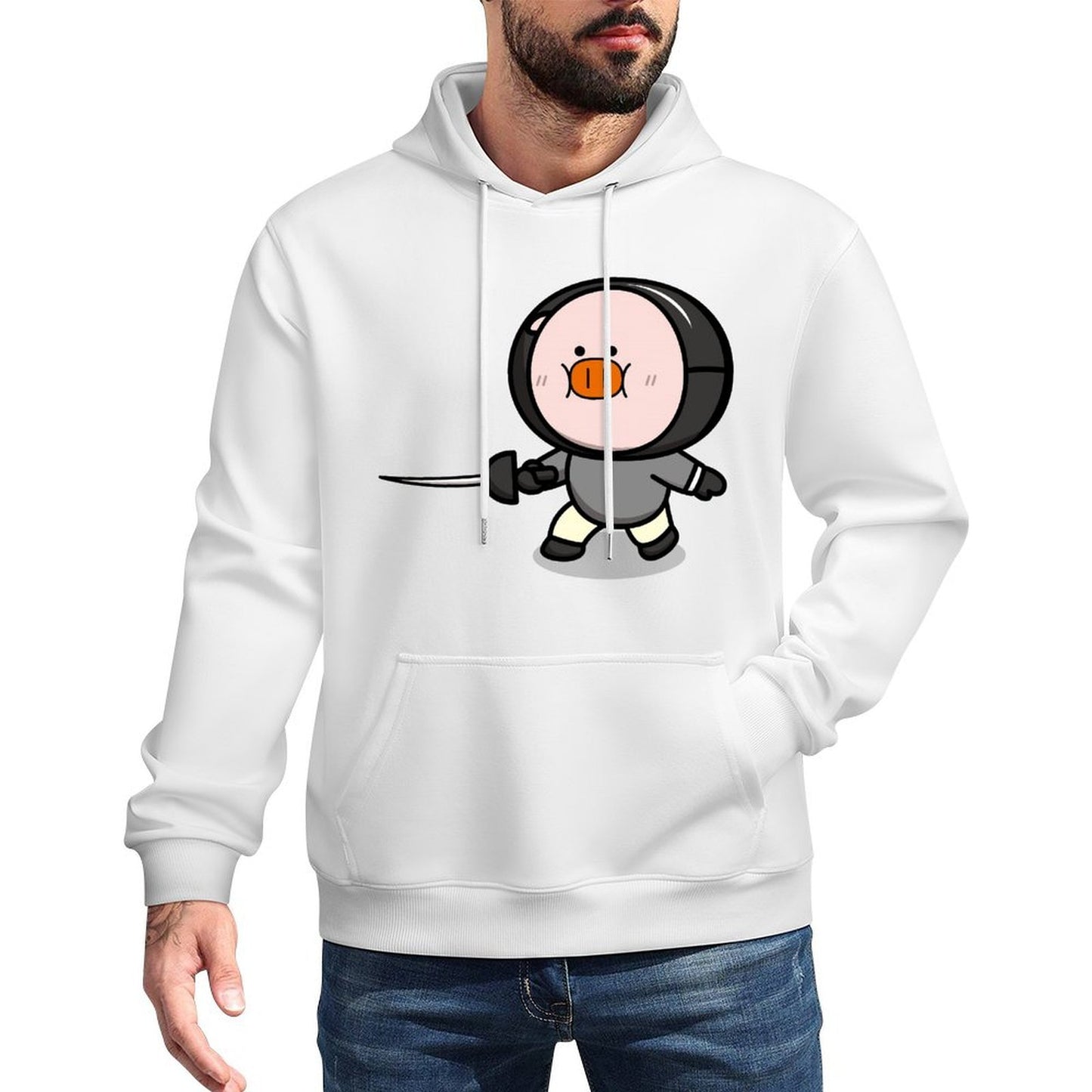 Fitted Cotton Front Graphic Hoodies