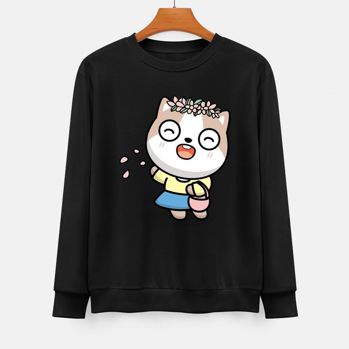 Front Patterned Long Sleeve TopSignature EverydayComfort