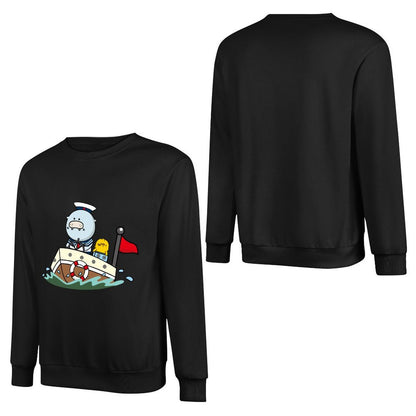 Front Patterned Long Sleeve TopSoftstyle Casual