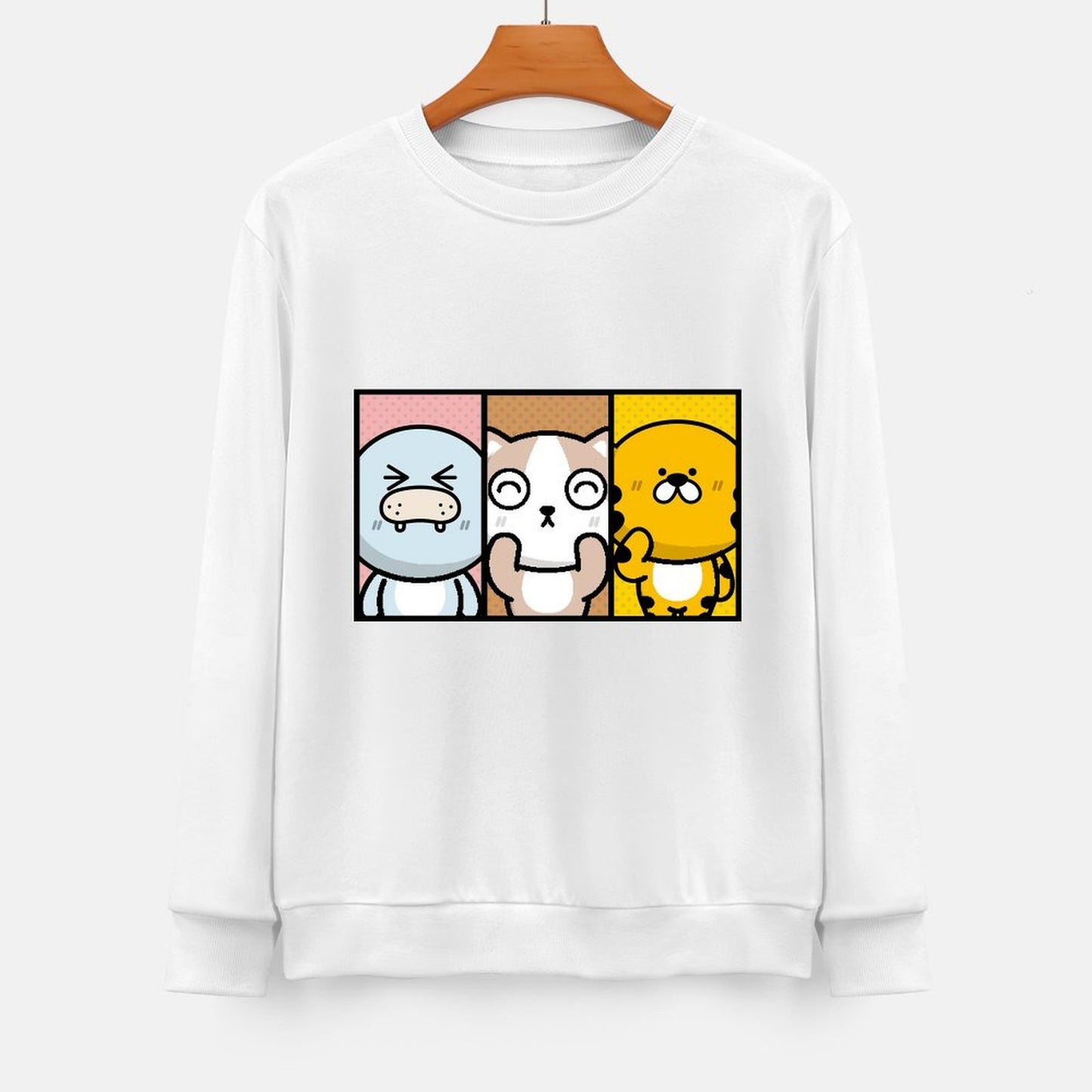 Front Patterned Long Sleeve TopEverydaySeries Neat