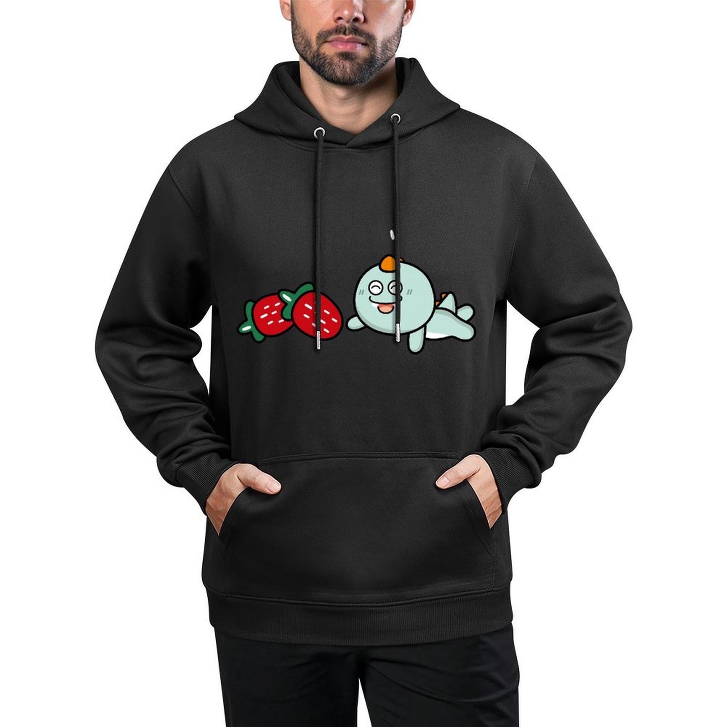 Relaxed Tear-Resistant Front Graphic Hoodies