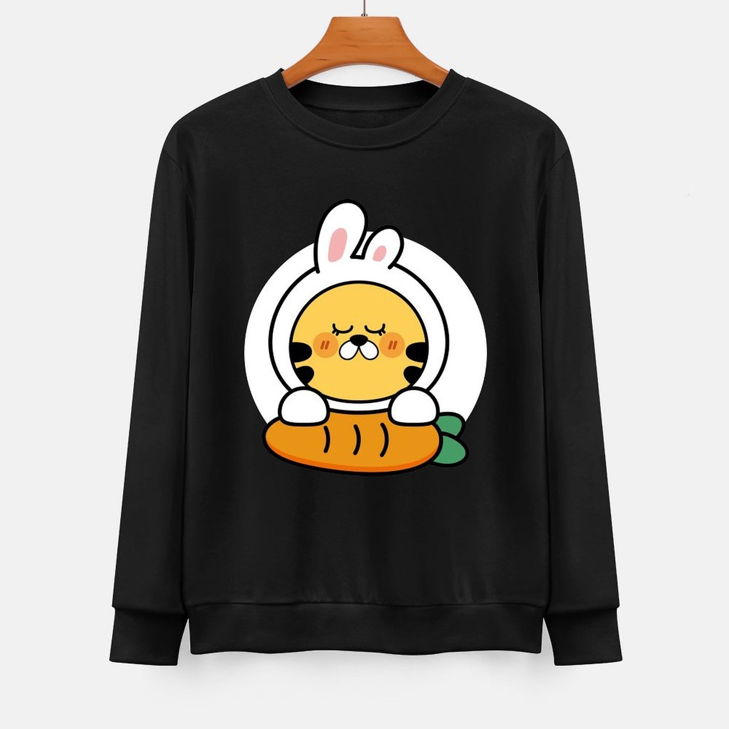  Front Patterned Long Sleeve TopPlain YearRound