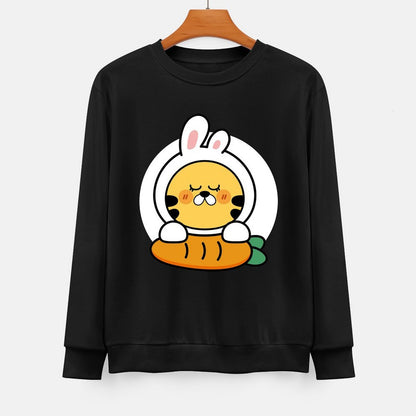  Front Patterned Long Sleeve TopPlain YearRound