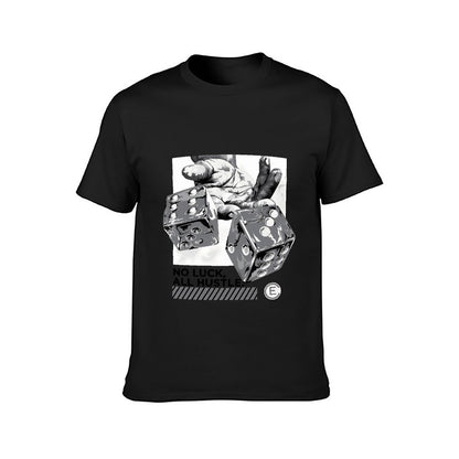 Inkmay Casual Cotton T-shirt Dice Rolling Hands Artistic Pattern Prints Unisex T-shirtPlain Fresh T-Shirt