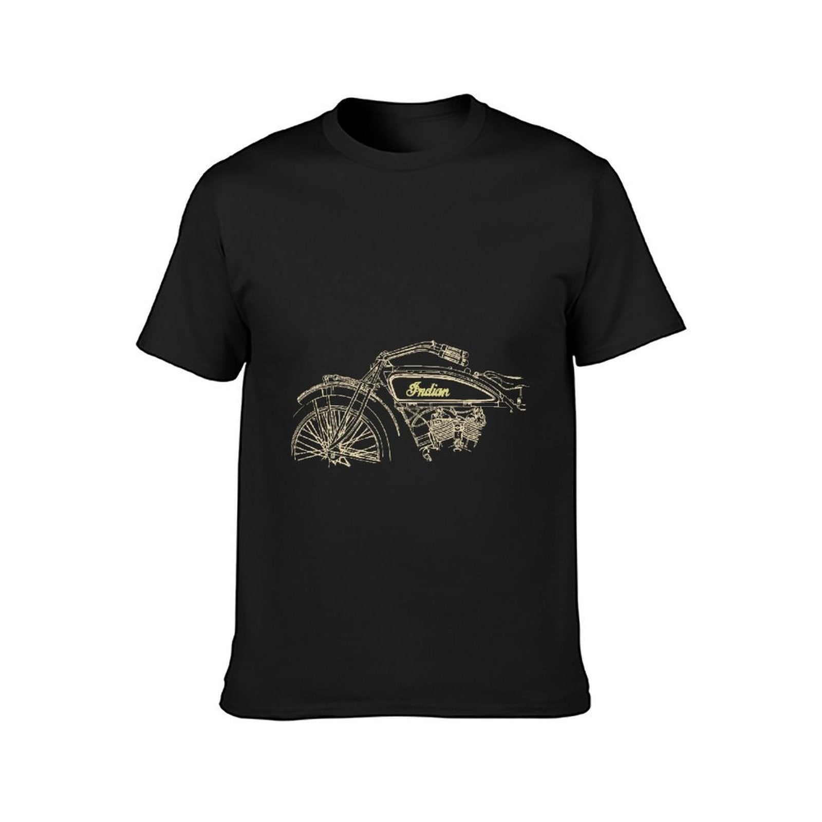 Inkmay Casual Cotton T-shirt Simple Sky With Cloud Pattern Design Unisex T-shirtDaily Indoor T-Shirt