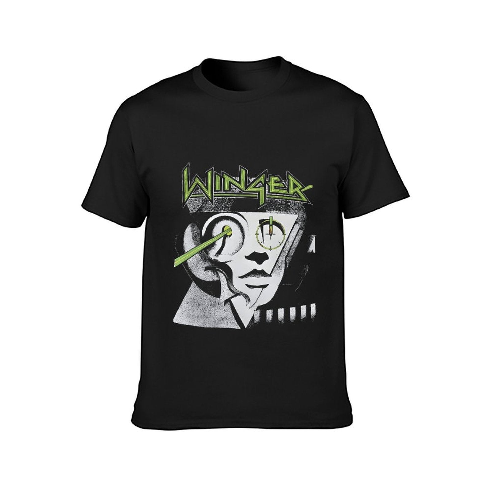 Inkmay Casual  Cotton T-shirt Winger Band Artwork With Triangle Unisex T-shirtClassicSeries AllSeason T-Shirt