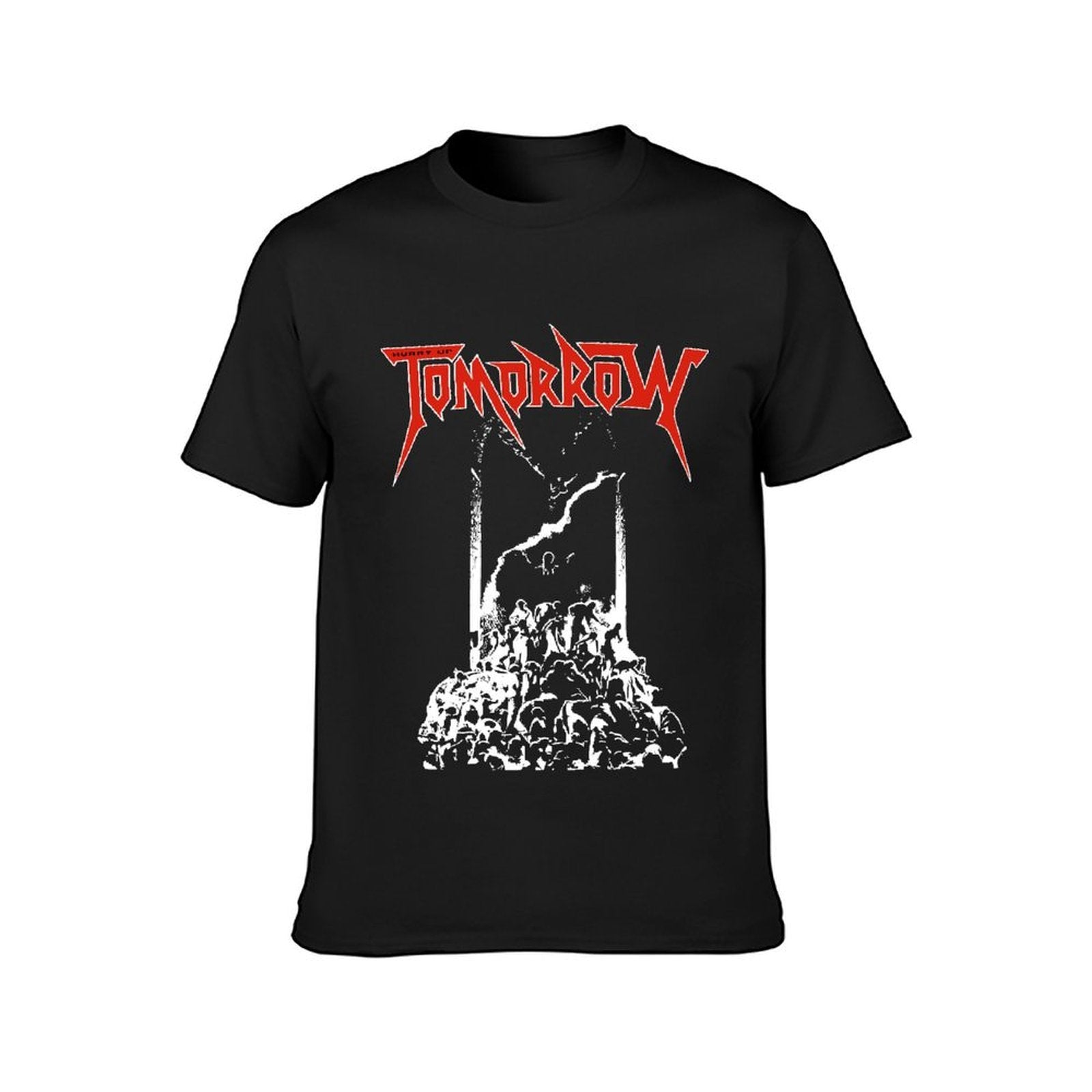 Inkmay Casual Cotton T-shirt Red Text On White Background Design Unisex T-shirtStreetStyle Crewneck T-Shirt