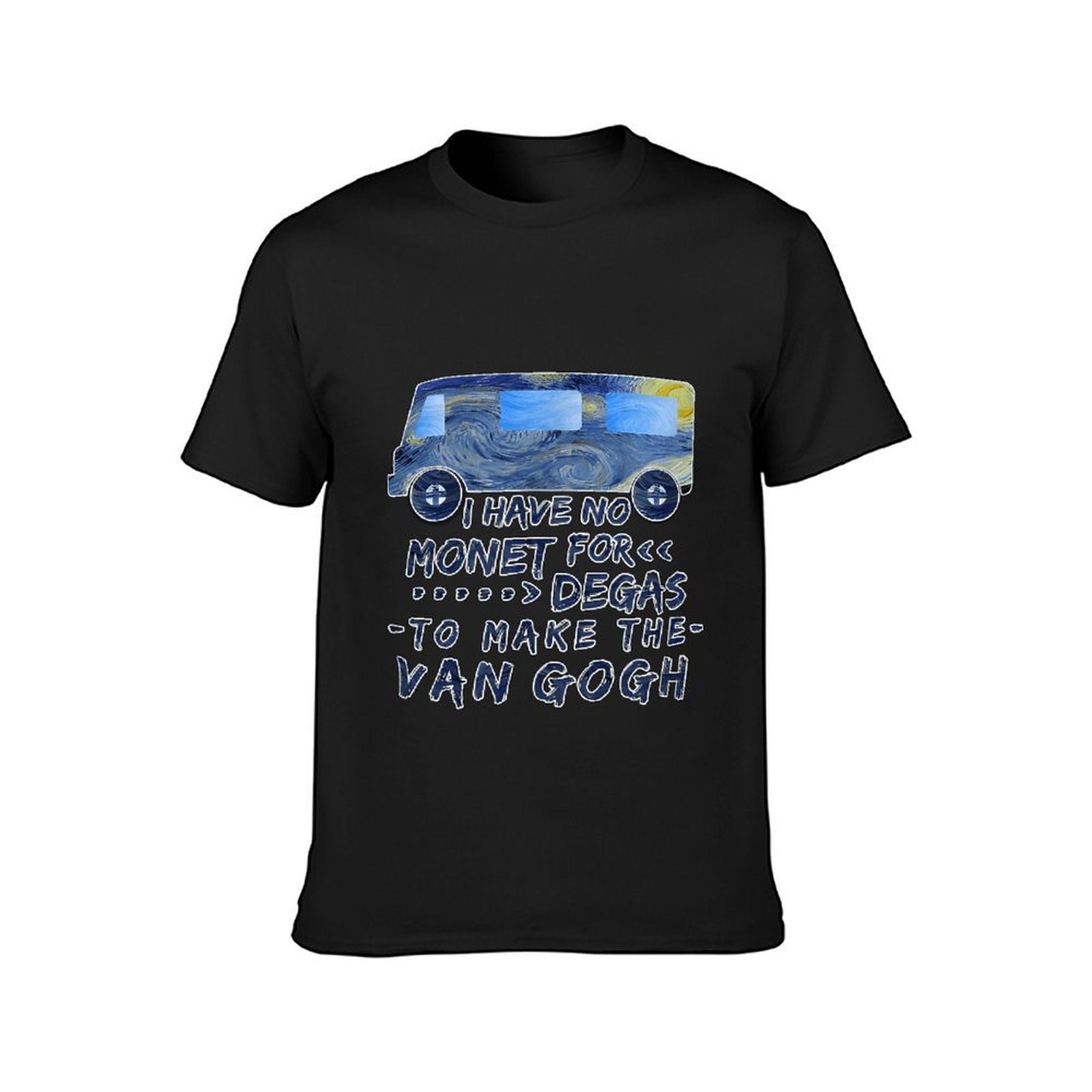 Inkmay Casual  Cotton T-shirt Van Gogh Inspired Van Art Print Unisex T-shirtTrueStyle BasicSeries T-Shirt