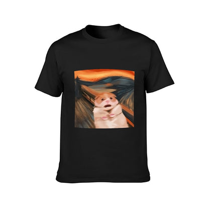 Inkmay Casual Cotton T-shirt Cute Puppy Under Car Pattern Print Unisex T-shirtActive ActiveStyle T-Shirt