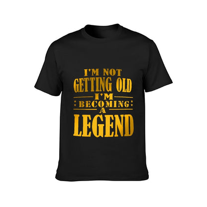 Inkmay Casual Cotton T-shirt Becoming A Legend Print Design Art Unisex T-shirtCrewneck Logo-Ready T-Shirt