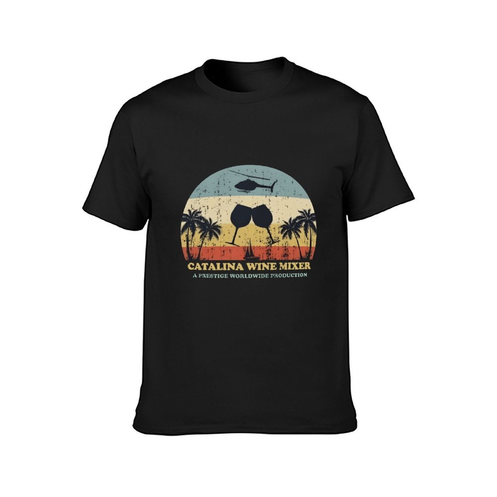 Inkmay Casual  Cotton T-shirt Catalina Wine Mixer Helicopter Palm Trees Unisex T-shirtNeutral EverydayFit T-Shirt