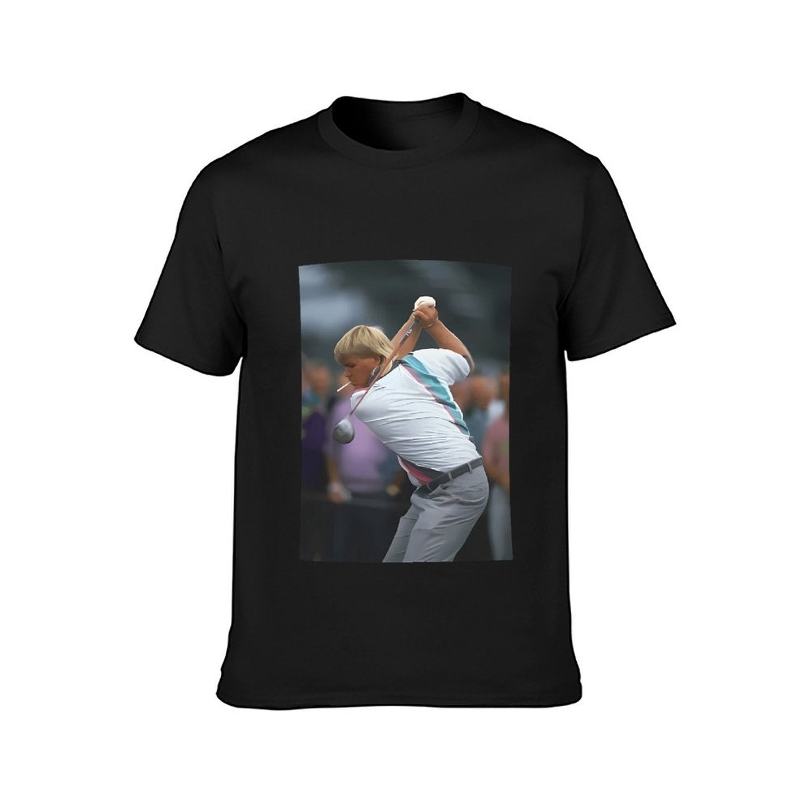 Inkmay Casual Cotton T-shirt Golf Player Swinging Club Boldly Unisex T-shirtClassicSeries StreetStyle T-Shirt