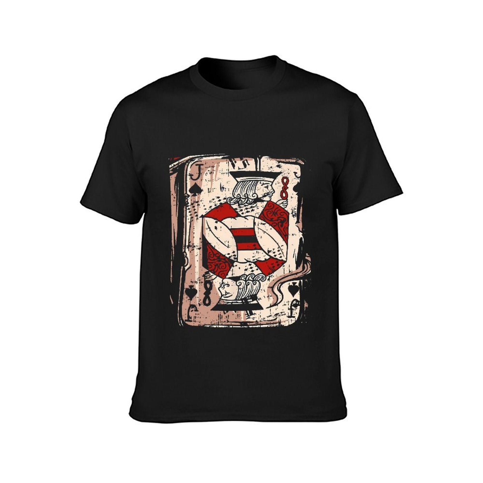 Inkmay Casual Cotton T-shirt Card Design With Red Crosses Unisex T-shirtHeritage Fitted T-Shirt