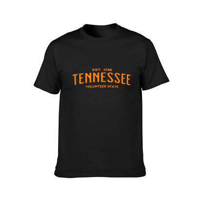 Inkmay Casual  Cotton T-shirt Solid Orange Background No Pattern Prints Unisex T-shirtLifestyle RelaxFit T-Shirt