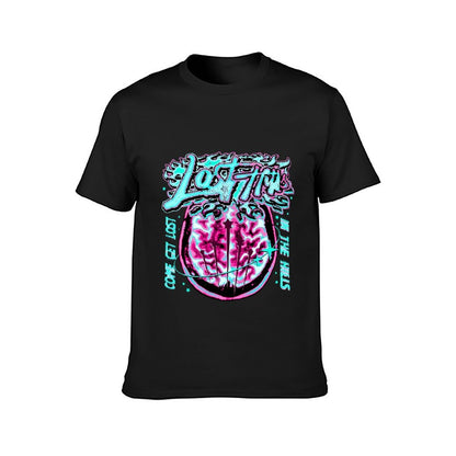 Inkmay Casual Cotton T-shirt Lost Minds Brain Art Print Design Unisex T-shirtSharp Print-Ready T-Shirt