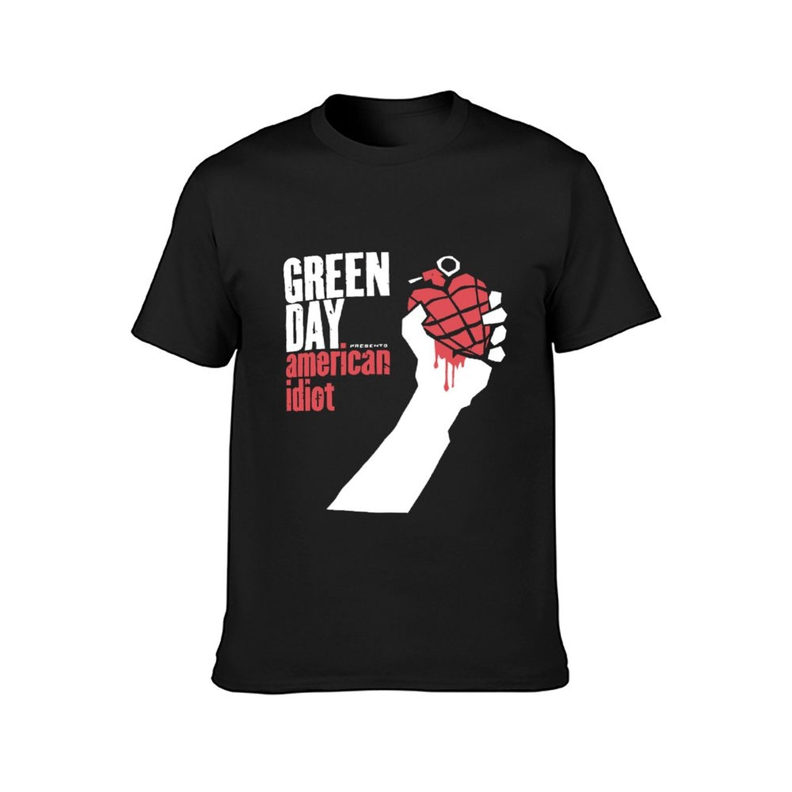 Inkmay Casual Cotton T-shirt Abstract Red Drip Art Design Unisex T-shirtStandard Midweight T-Shirt