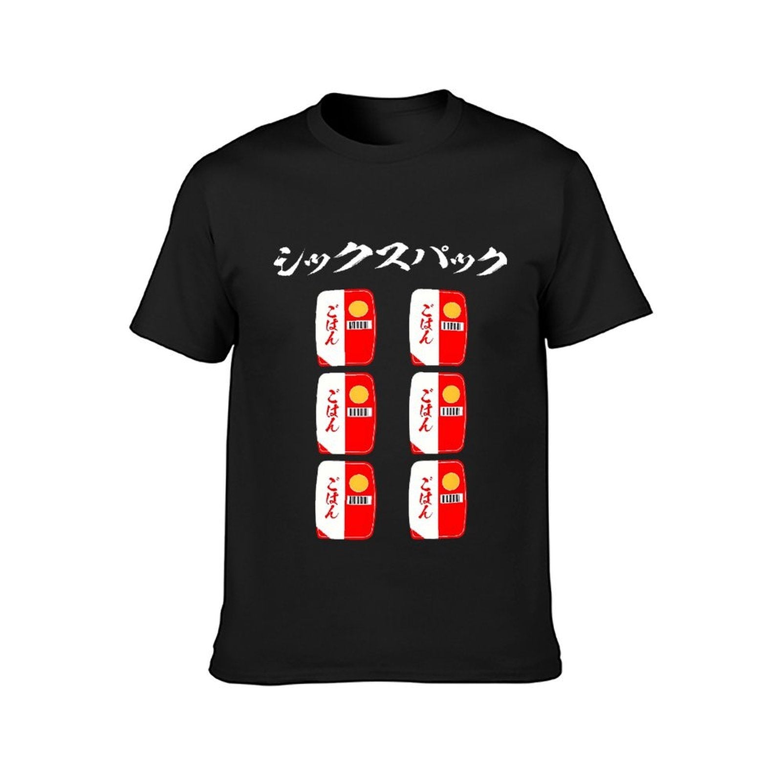 Inkmay Casual Cotton T-shirt Red And White Pattern Repeated Boxes Unisex T-shirtV-Neck TrueComfort T-Shirt