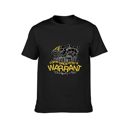 Inkmay Casual  Cotton T-shirt Come Back With A Warrant Unisex T-shirtNatural ModernFit T-Shirt