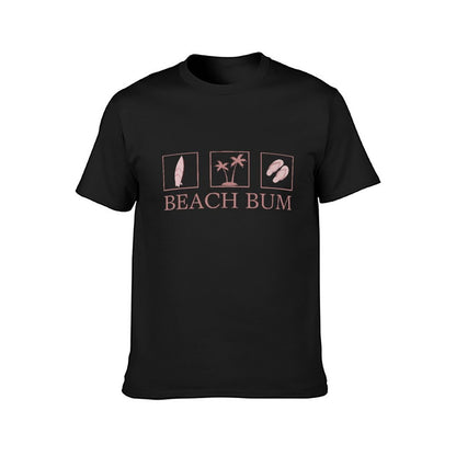 Inkmay Casual Cotton T-shirt Beach Bum Logo With Icons Unisex T-shirtSoftFeel Timeless T-Shirt