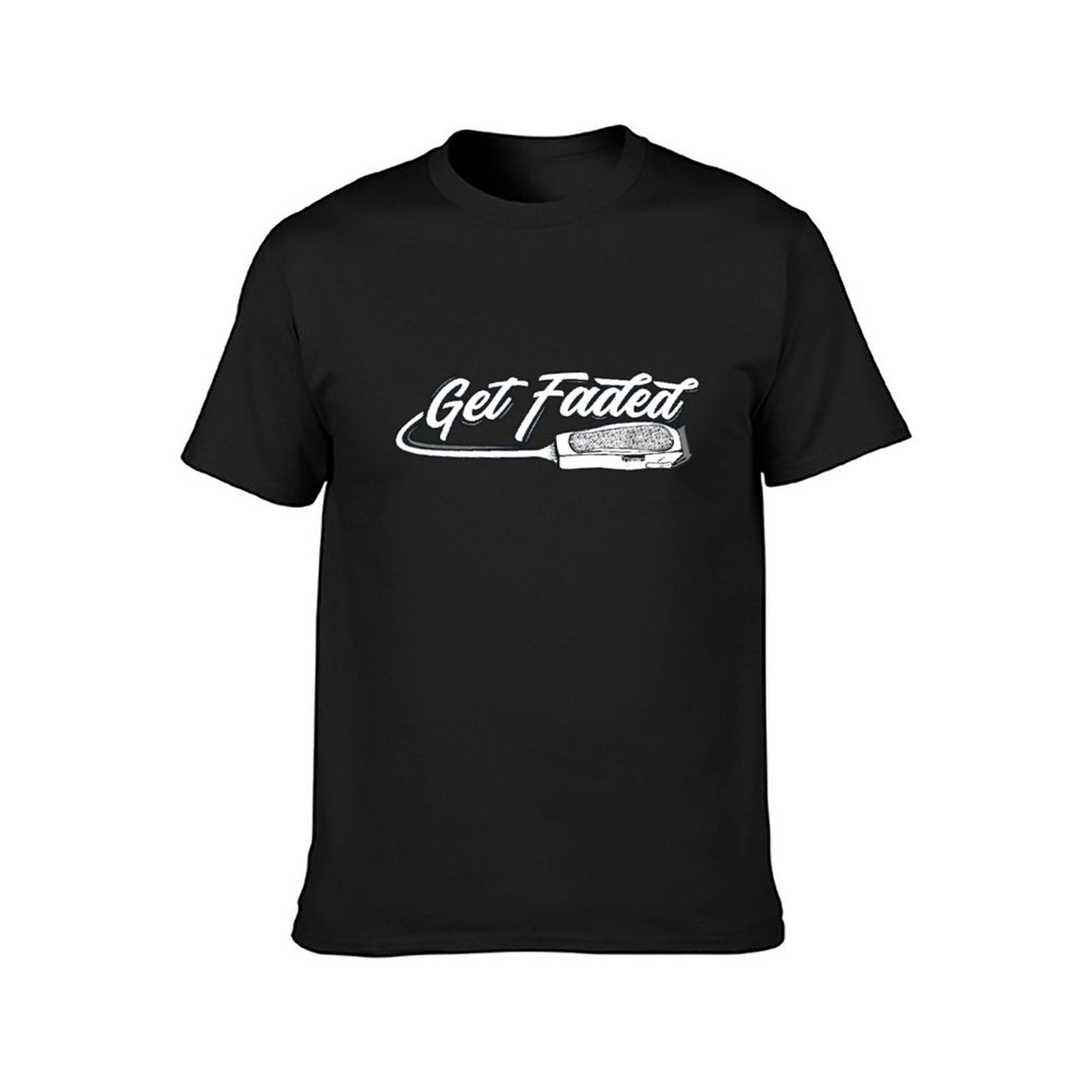 Inkmay Casual  Cotton T-shirt Get Faded Razor Blade Design Artwork Unisex T-shirtModern CityStyle T-Shirt