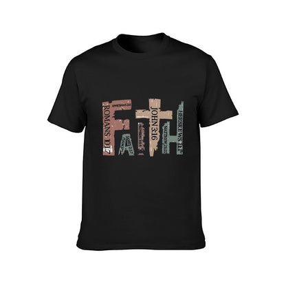 Inkmay Casual Cotton T-shirt Bible Verses On Colorful Backgrounds Unisex T-shirtStandard EverydayComfort T-Shirt