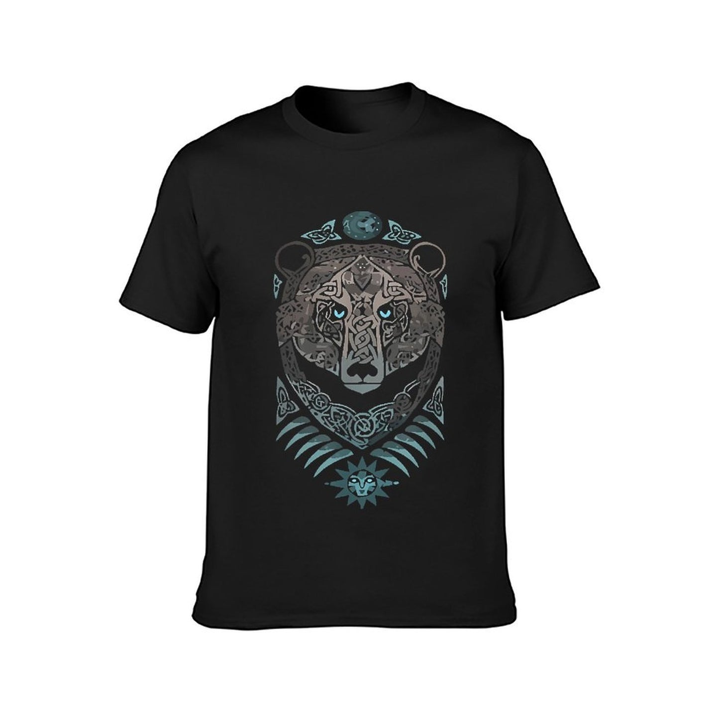 Inkmay Casual Cotton T-shirt Celtic Wolf Design With Intricate Patterns Unisex T-shirtPrint-Ready SoftTouch T-Shirt